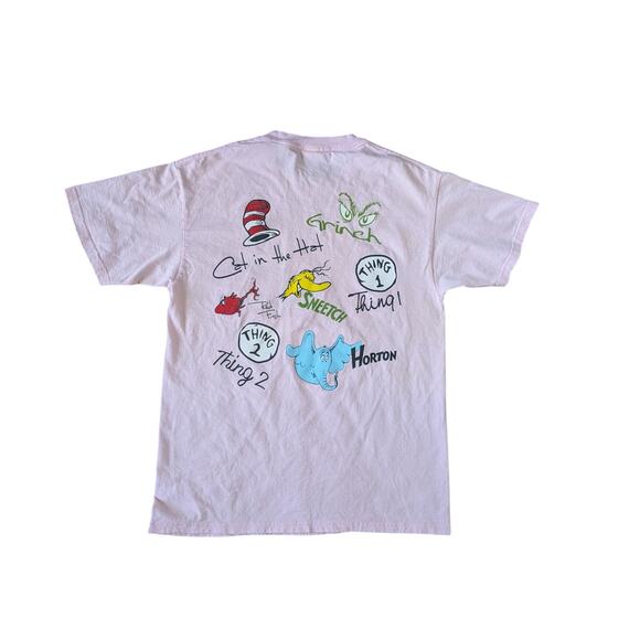 Vintage Dr.Suess Universal Studios Shirt Mens M Baby Pink Islands of Adventure - Picture 1 of 7